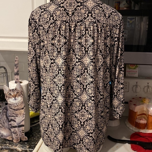 c womens Cato casual stretch 3/4 sleeve pullover plus size top 1X - Picture 4 of 4